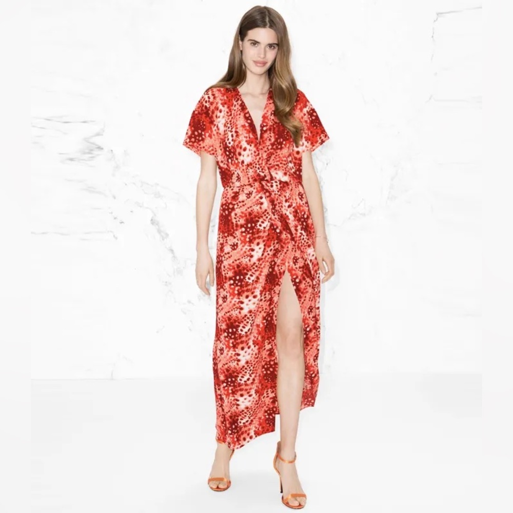 & Other Stories Twist Knot Kaftan Maxi Dress Sz 4